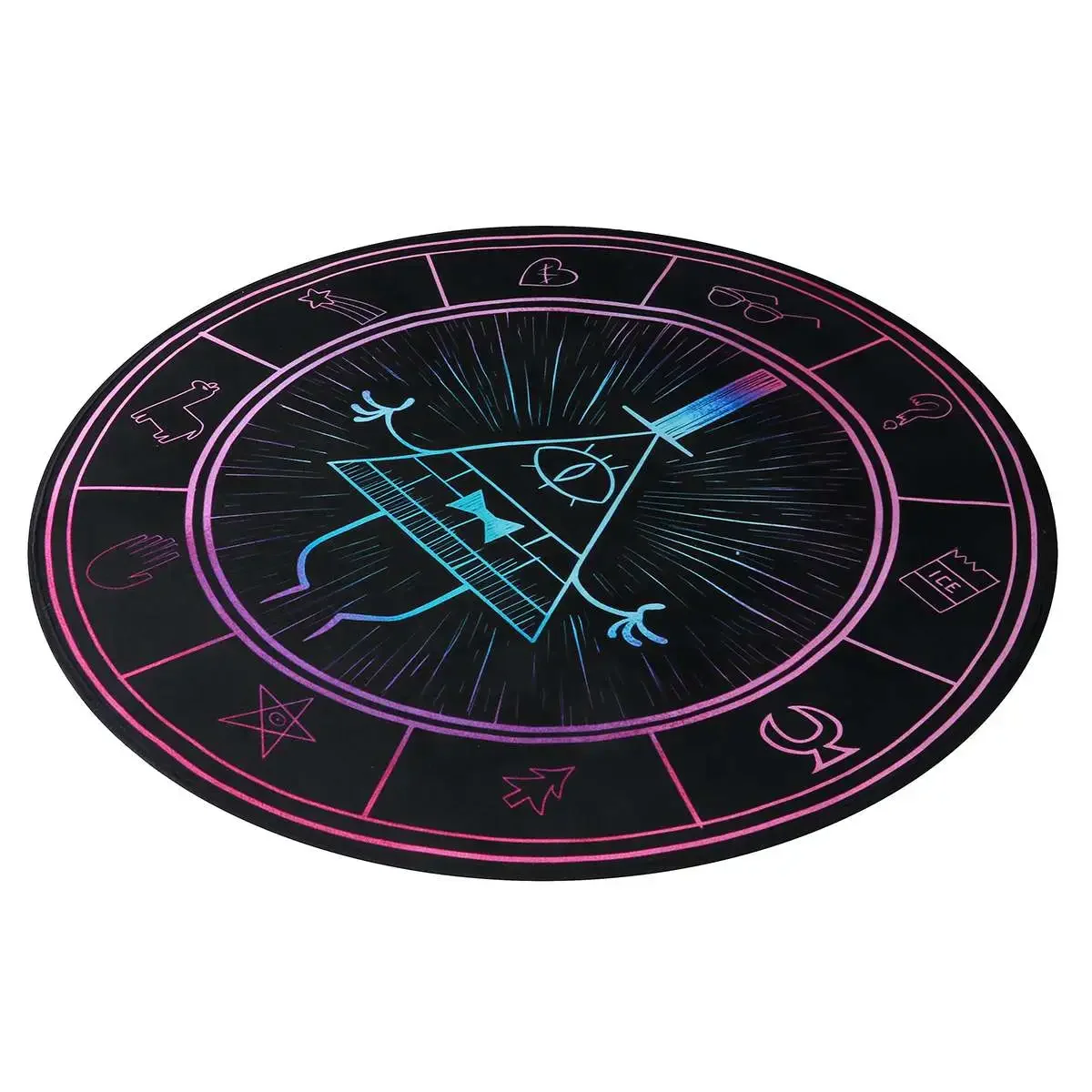 Commercial Fabric Printing - 60/80/100cm Anti-Slip Round Cushion Printed Rug