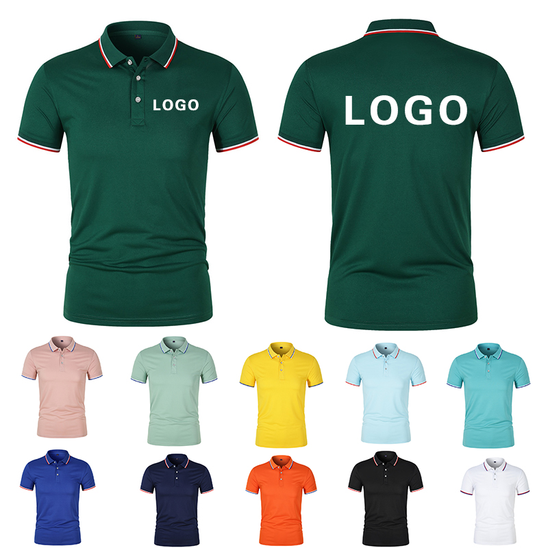 Company Profile Printing - Summer Men Women Lapel Short Sleeve