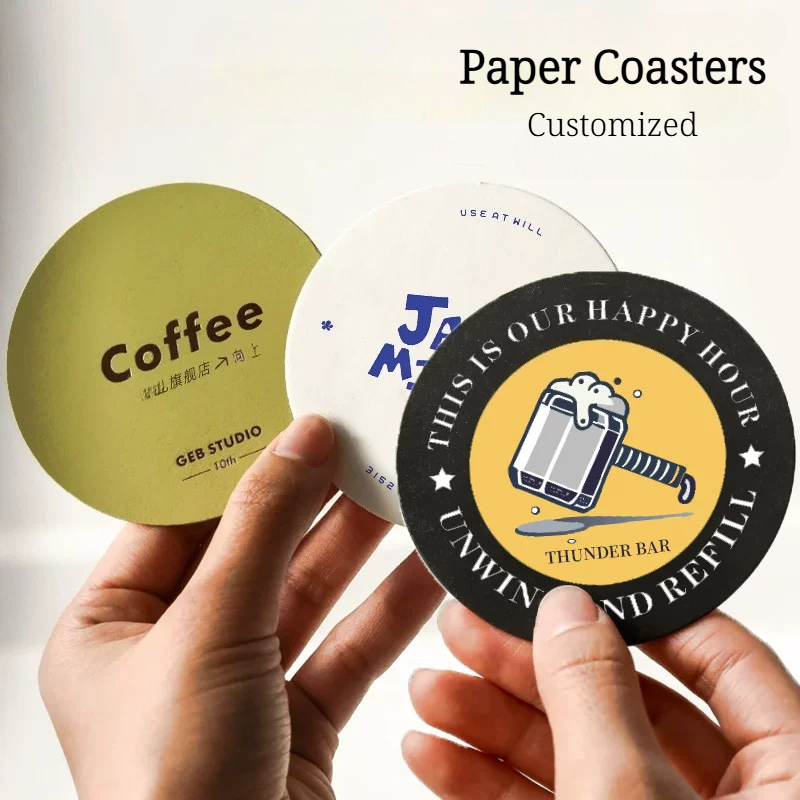 200PCS Customized Paper Coaste - Company Profile Printing 评论和价格