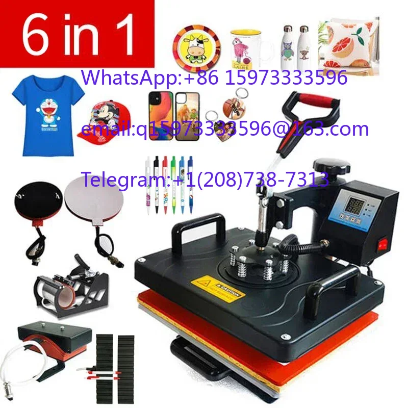 Combined 6 In 1 Heating Press  - Commercial Printing Press Machine 评论和价格